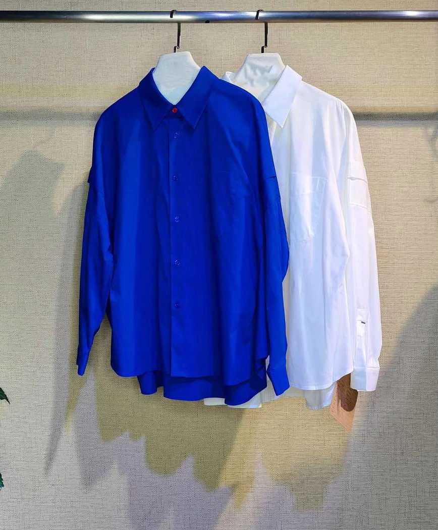 高品质2025新款彩色扣子衬衣