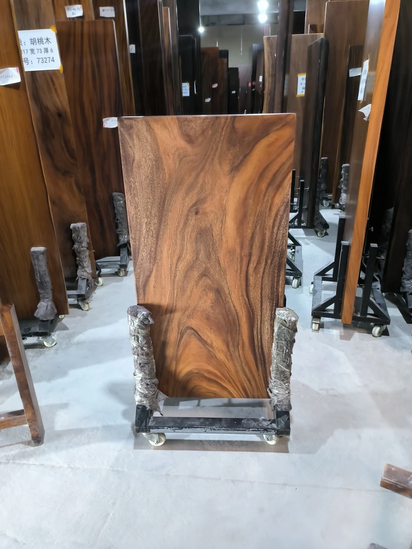 南美胡桃木大板桌120-59-6，无支架