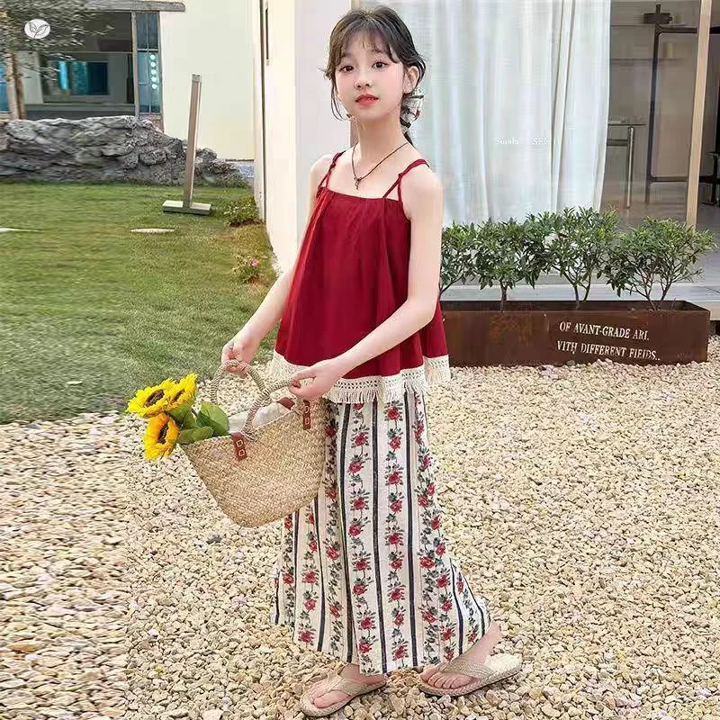 okay - 2540  沙滩风吊带套装