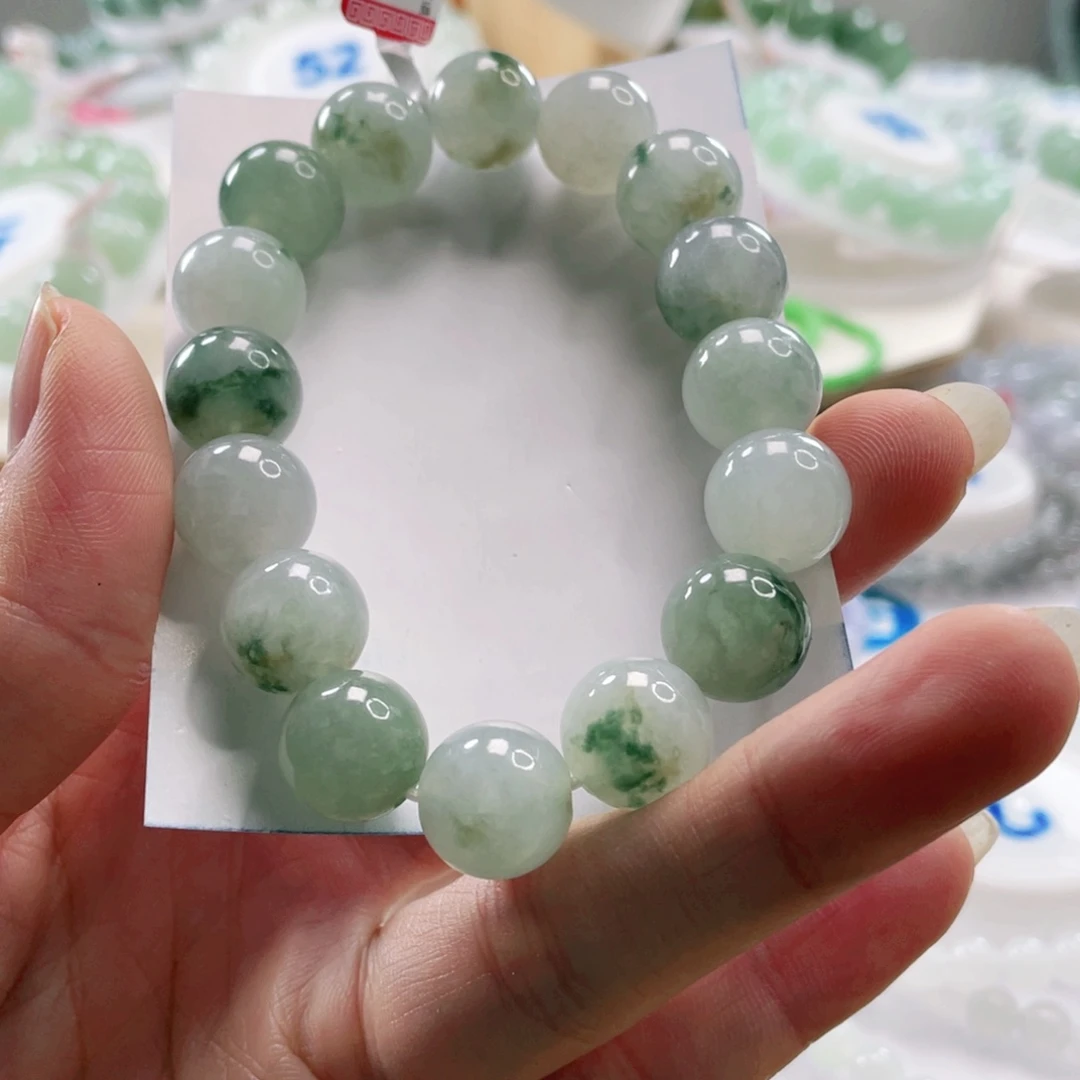 翡翠未镶嵌手链手串12+