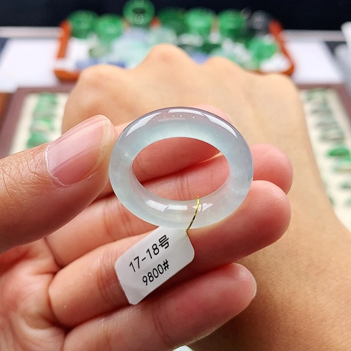 翡翠未镶嵌戒指17-18号