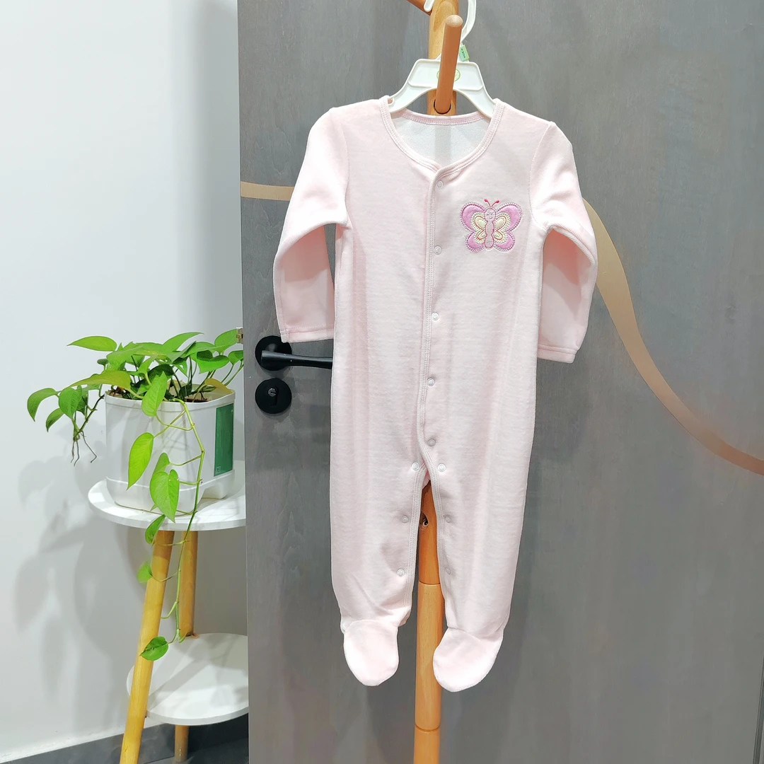 婴儿连体衣春秋冬季睡衣长袖爬服哈衣外穿打底包脚长哈衣女宝宝