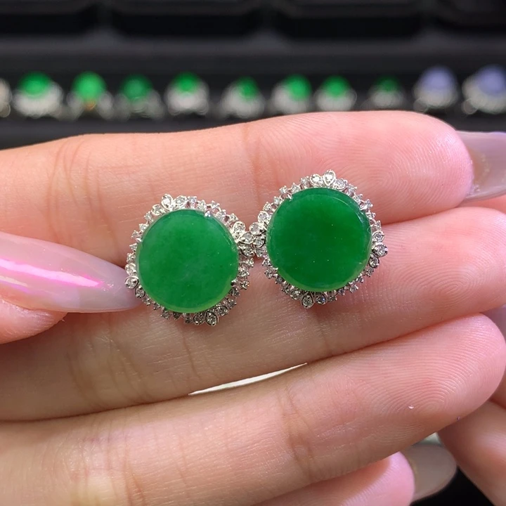 翡翠吊坠(不含链)18K金镶嵌沐*