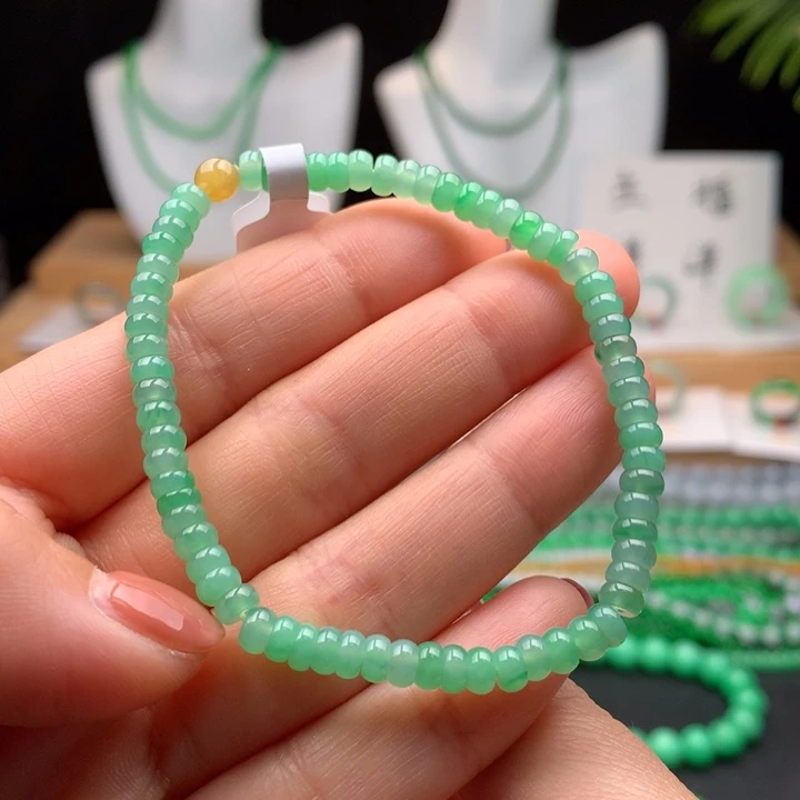 翡翠未镶嵌手链天然缅甸A货翡翠