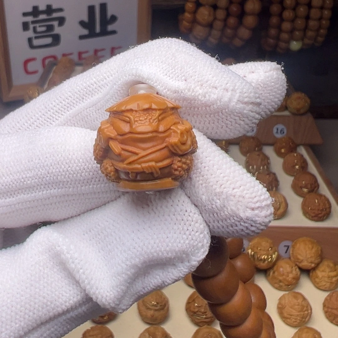 ****把件猴头核桃金蟾钓鱼全品有正常封口线