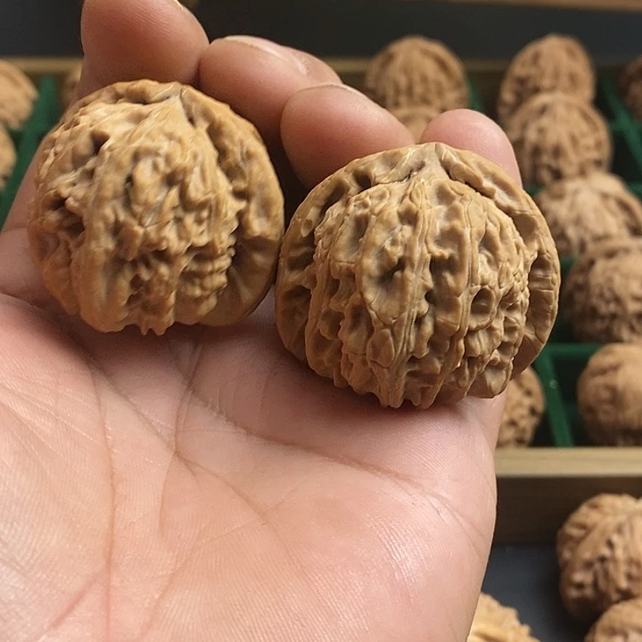 小***六把件文玩核桃文玩核桃白狮子三角白