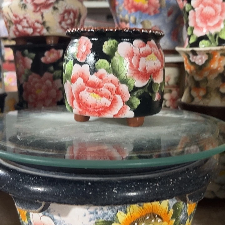 景德镇手绘花盆 满38包邮