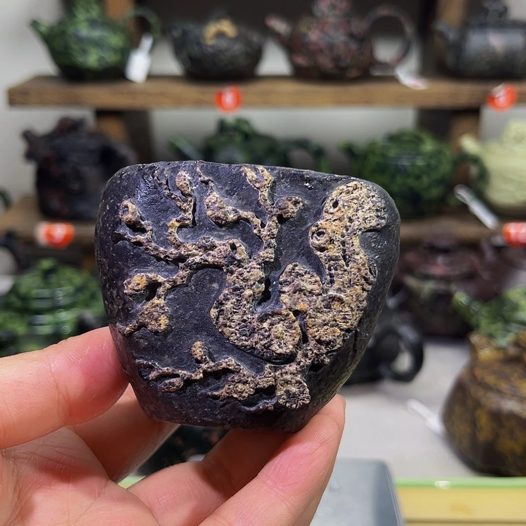 畕*冰碛岩随形杯梅花杯