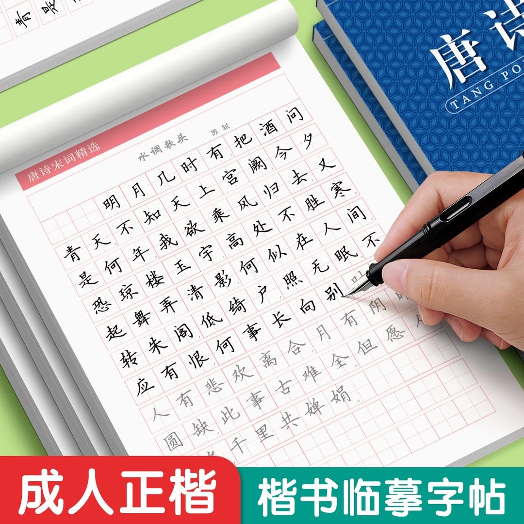 正楷练字帖成人学生初学者硬笔书法练字本速成高初中临摹楷书CR