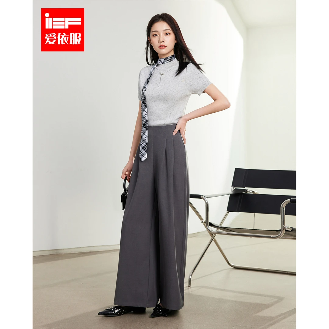 IEF/爱依服2025秋季新款时尚韩系风显瘦设计感上下套裤欧若风