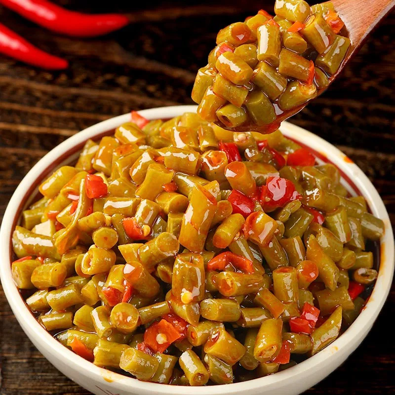 酸辣豆角咸菜(一份两罐每罐400g)