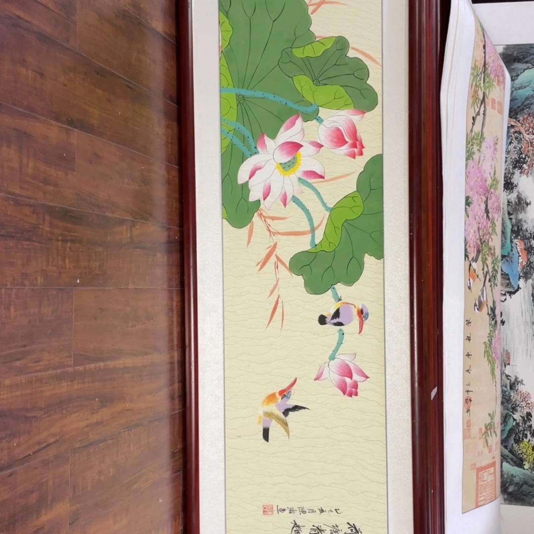 国画带框尺寸48*163厘米