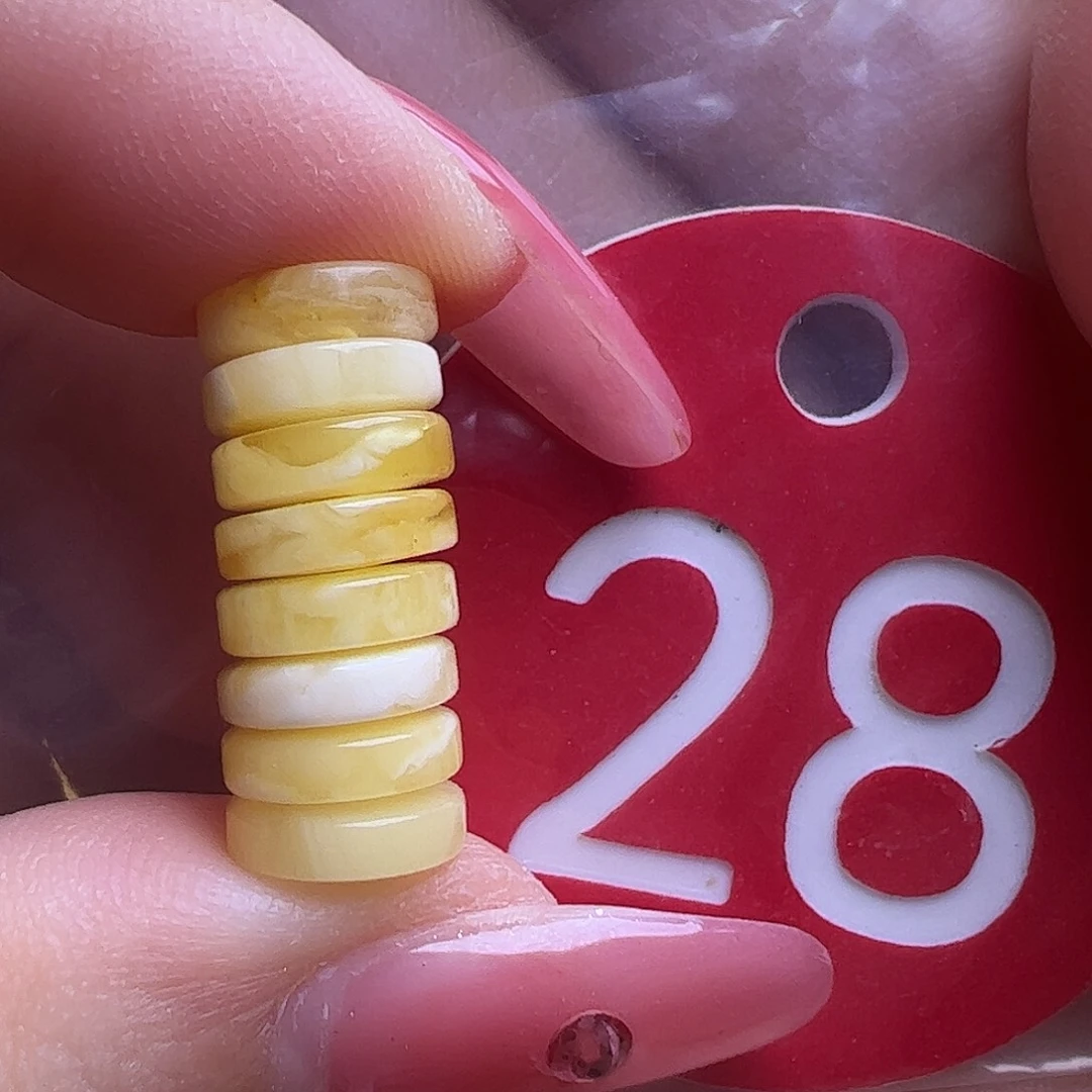 蜜蜡未镶嵌珠宝奇石8mm精工隔片