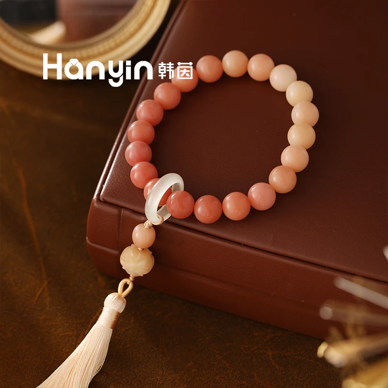 12mm菩提复古优雅莲苞流苏手撵把件