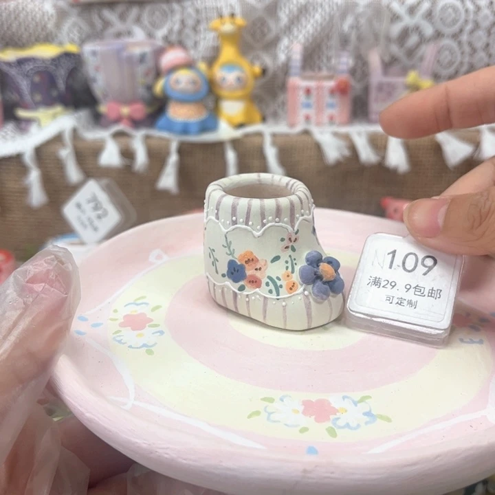 109碎花小靴子花盆