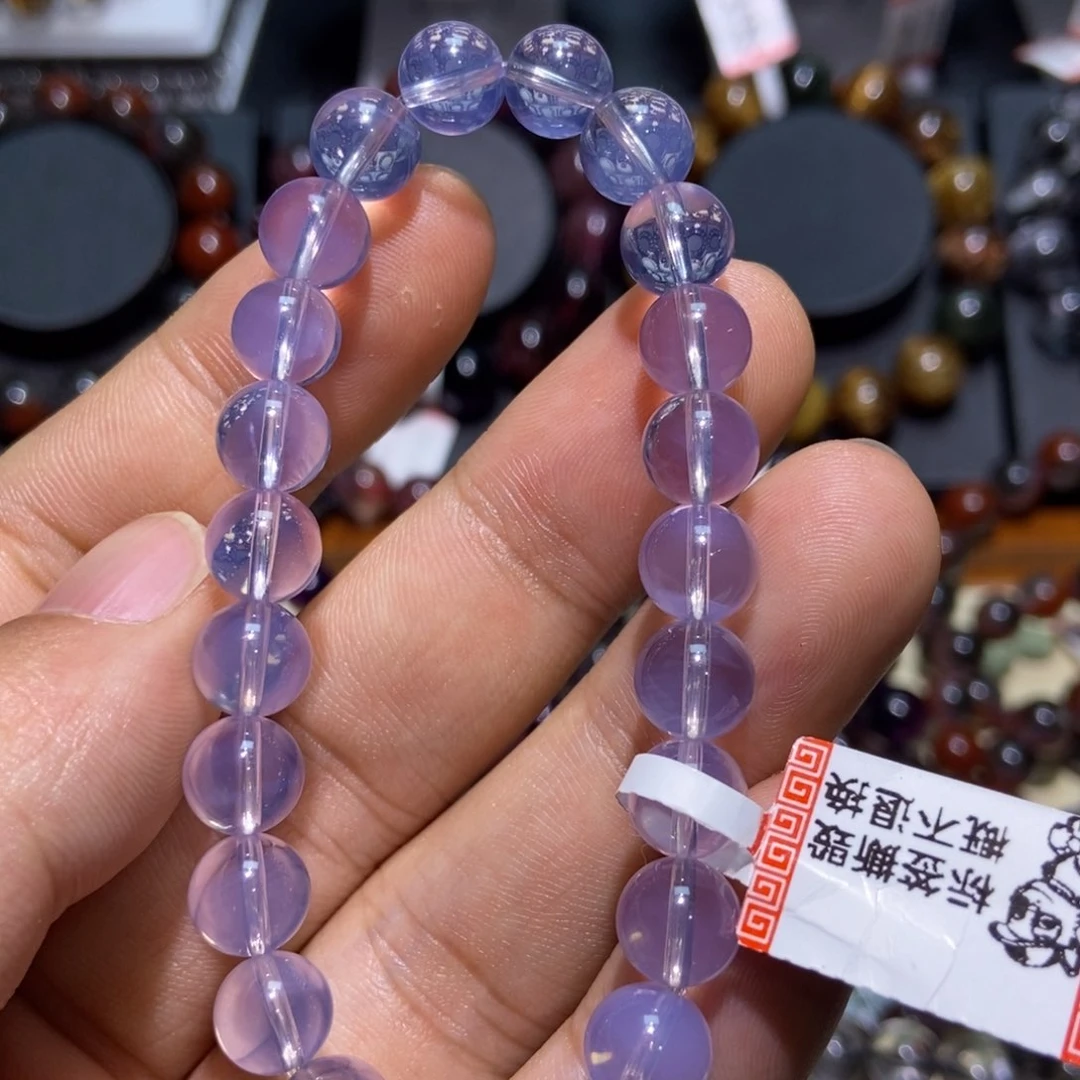 水晶手串未镶嵌紫玉晶