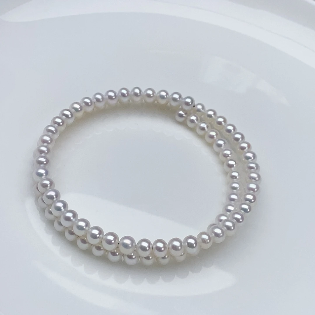银S925镶嵌淡水珍珠颈饰