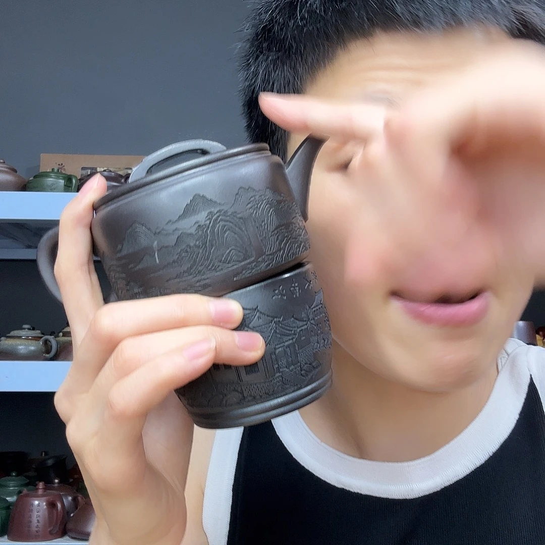 茶壶底槽青民间手艺人全手工制作
