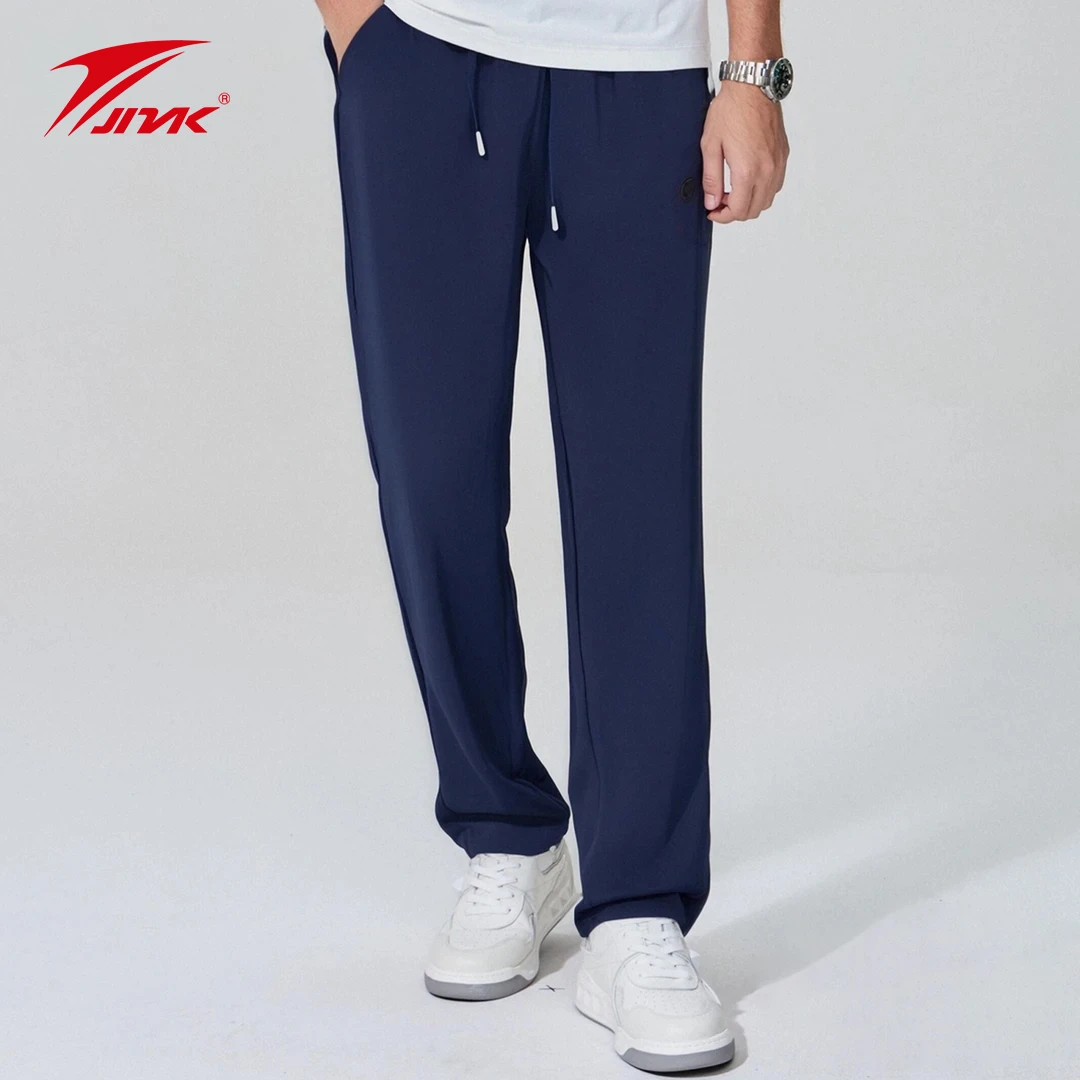 JMK/金莱克夏季男裤薄款百搭凉感速干裤高弹力透气直筒冰丝裤PH02