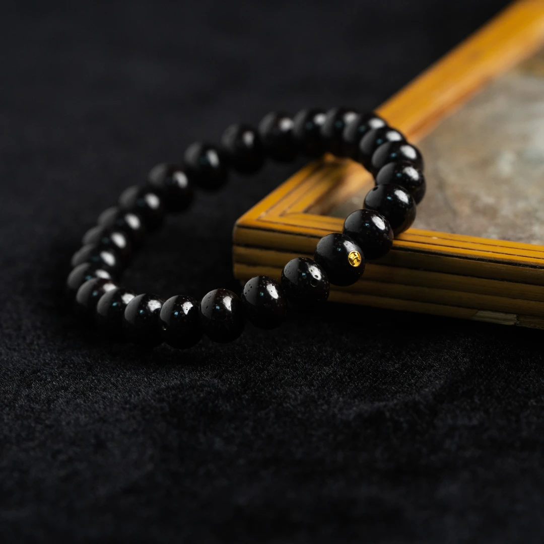 酸儿文玩·精工级丹砂供苹果珠星月老陈籽10*8手串