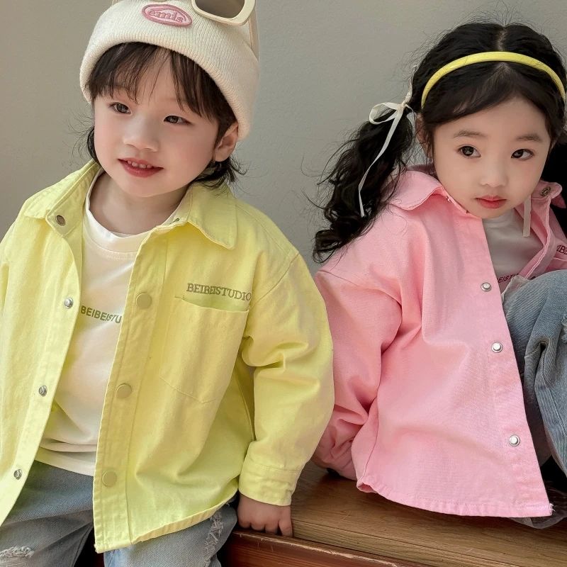 【芝士奶黄】秋季衬衫长袖春秋2025新款中大童洋气时髦休闲春装