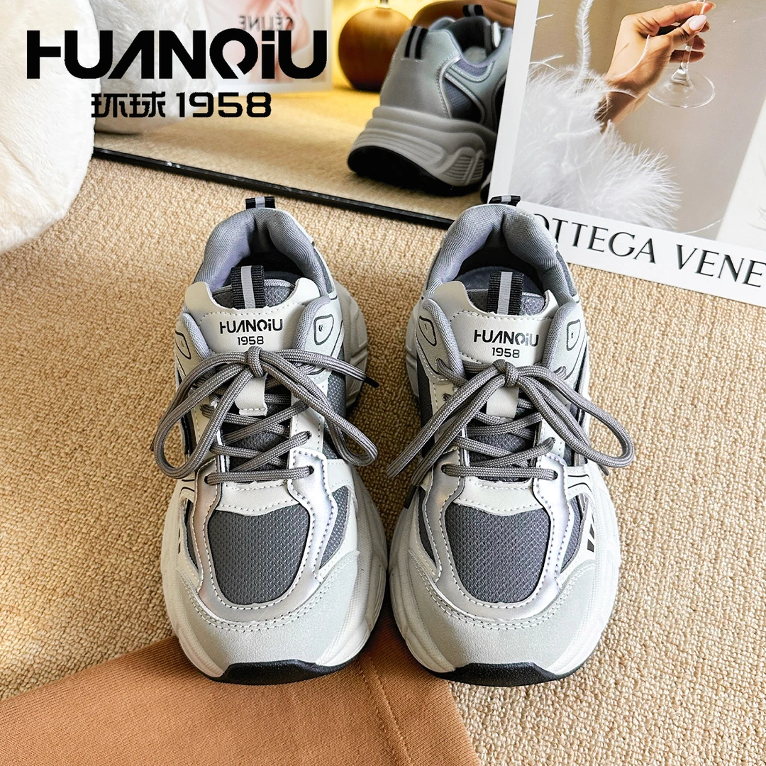 HUANQIU/环球老爹鞋女款2025爆款百搭学生运动跑步时尚百搭休闲鞋
