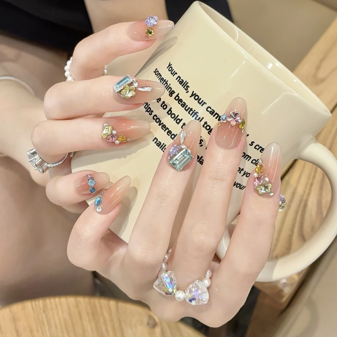 郭小双穿戴甲【彩虹糖果】全华版手工穿戴甲10片盒装-H30722