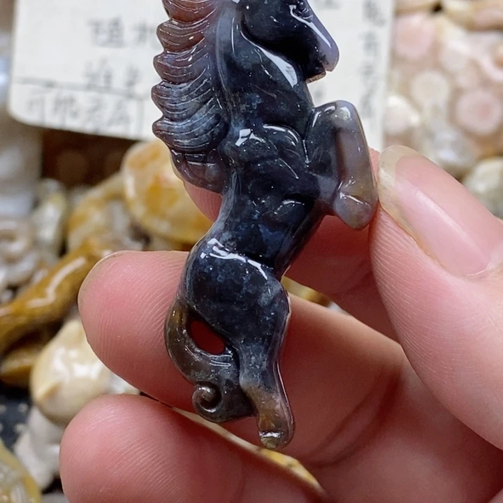 颈饰未镶嵌硅化珊瑚（珊瑚玉）