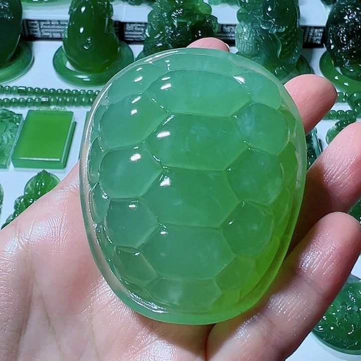 卡***风蛇纹石玉未镶嵌手把