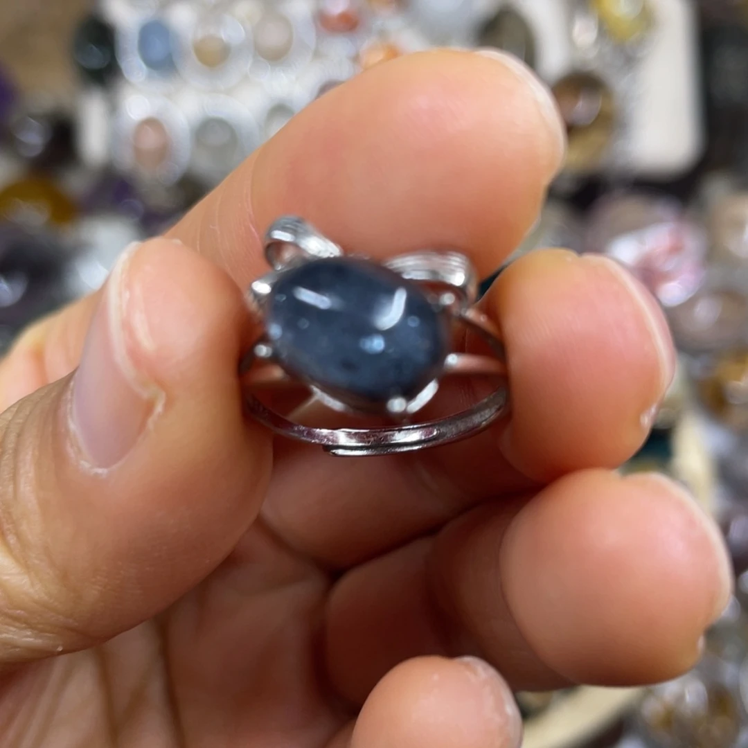 【闪购商品】银S925镶嵌珠宝半成品水晶戒指