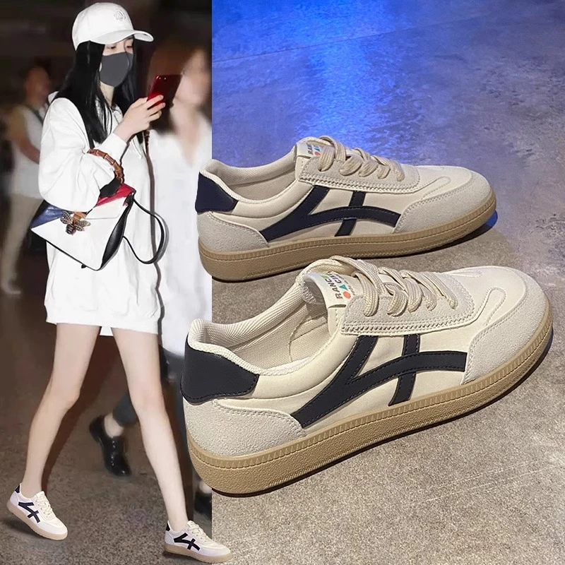 阿甘鞋女小白鞋女款2025早春新款德训鞋运动鞋子百搭软底板鞋女鞋