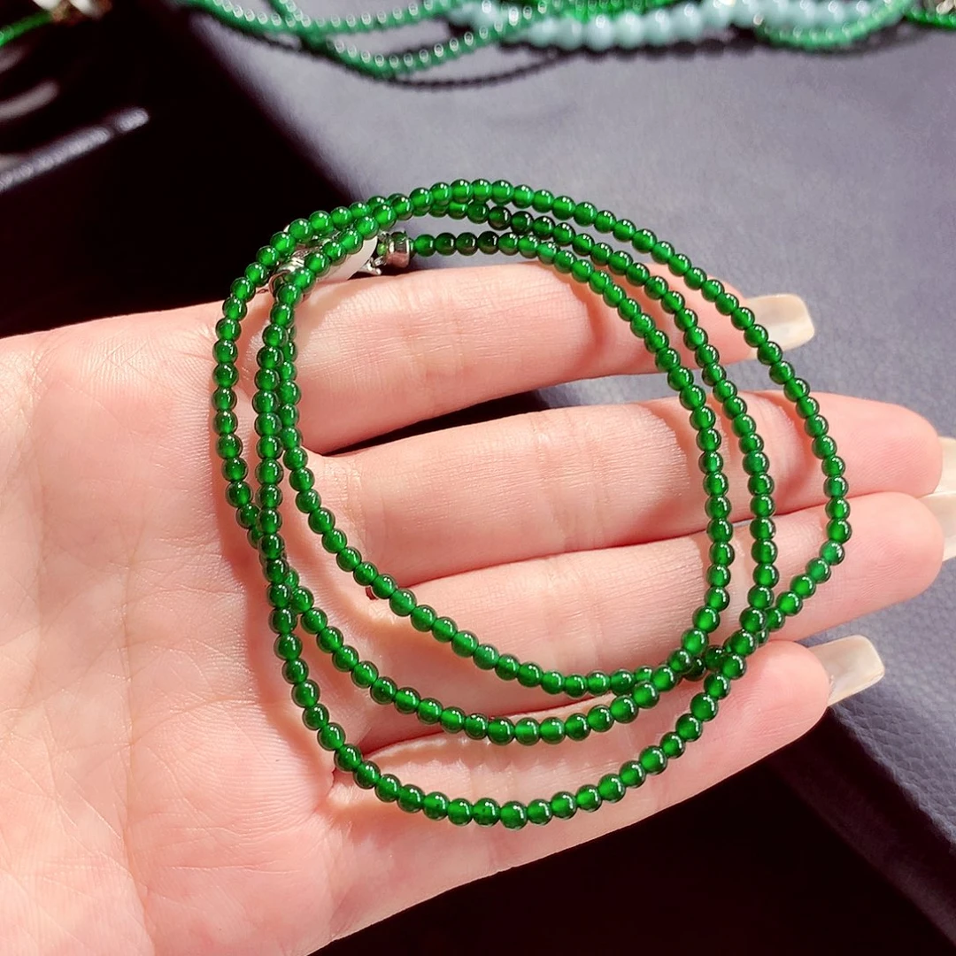 翡翠未镶嵌毛衣链