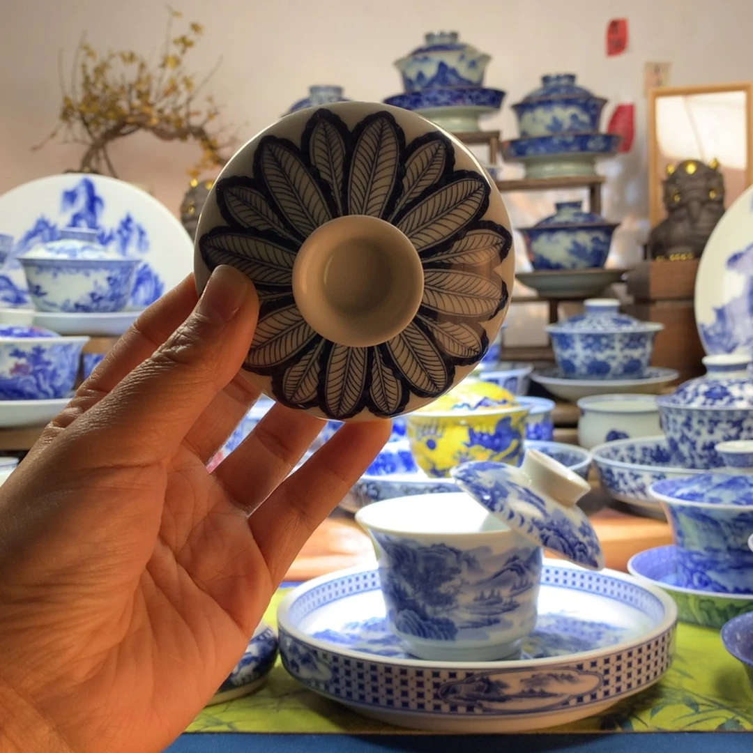 海**妹景德镇陶瓷芭蕉单盖子