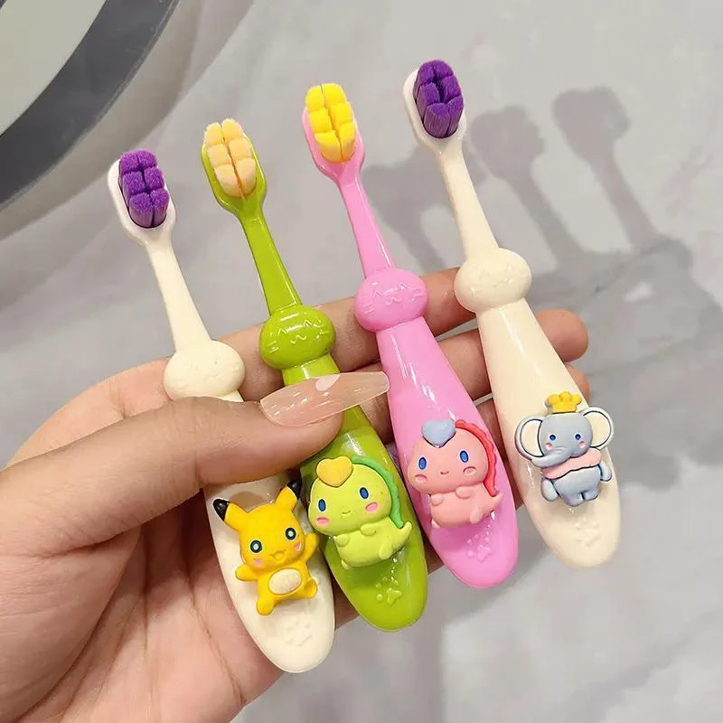 宝宝牙刷0到4岁软毛清洁口腔可爱卡通皮卡丘婴幼儿宝宝专用牙刷儿