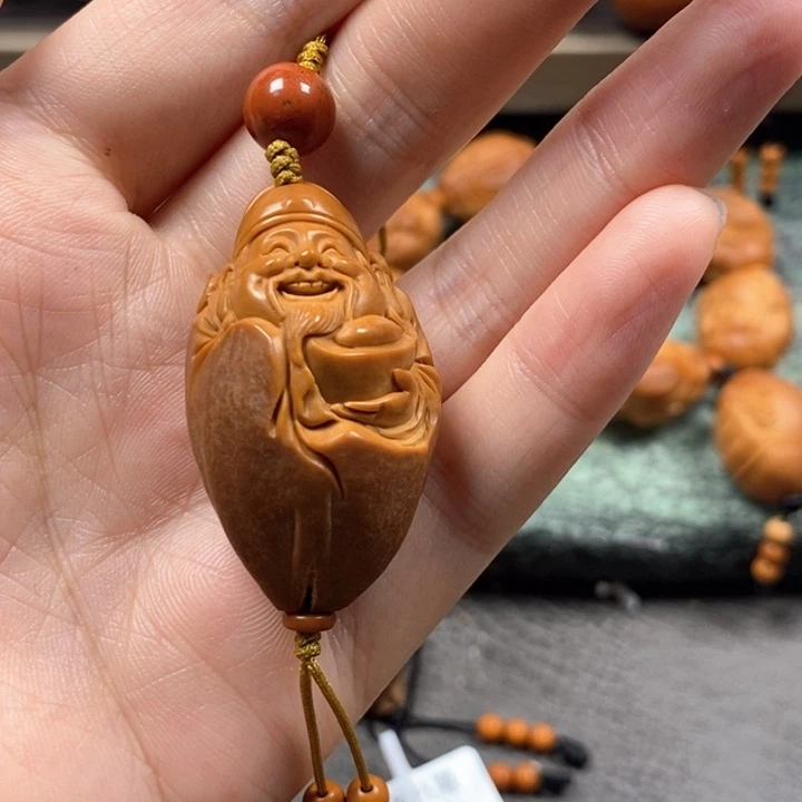 橄榄核手串/手链包衣财神