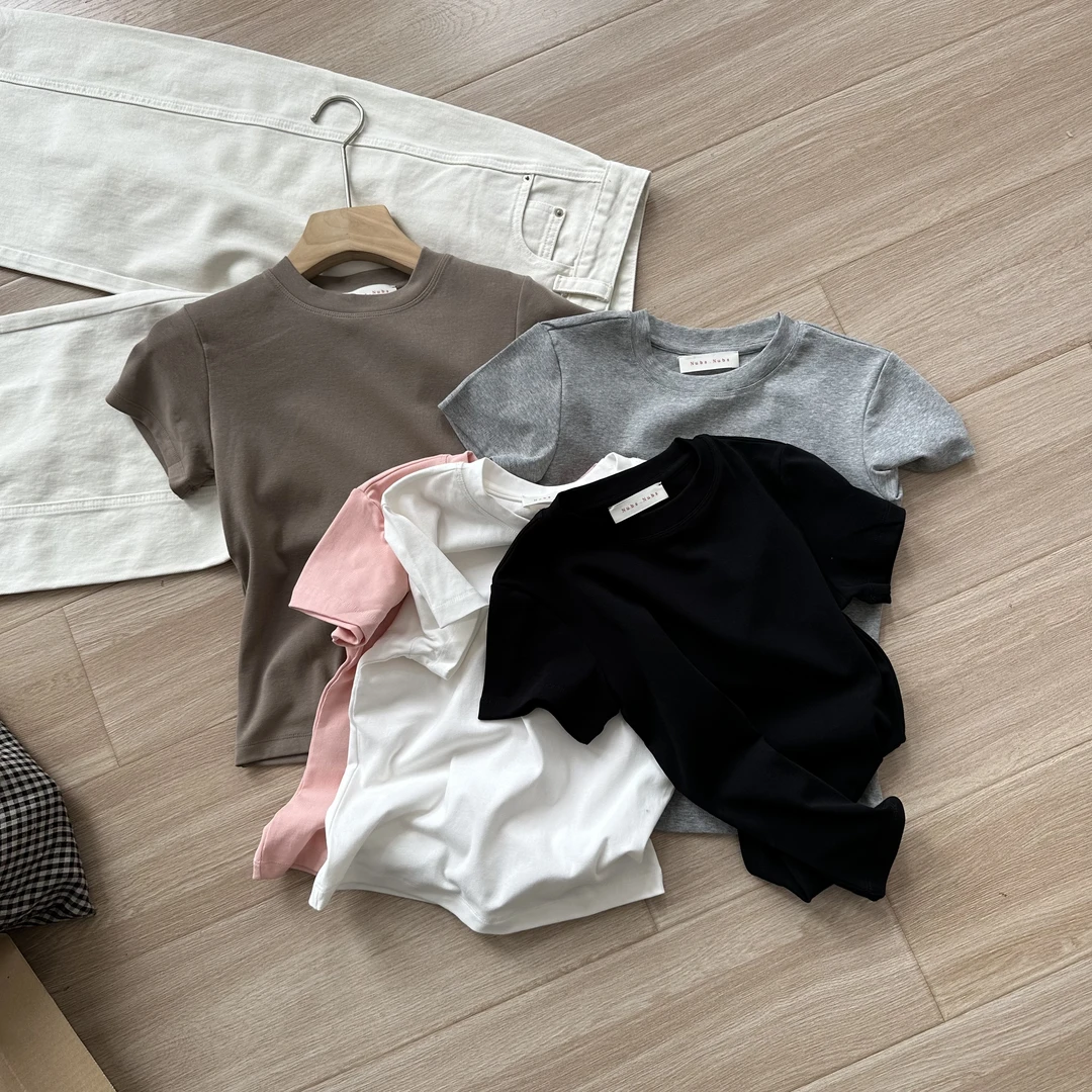 【大林女装】小个子女装长绒软糯亲肤小版T恤