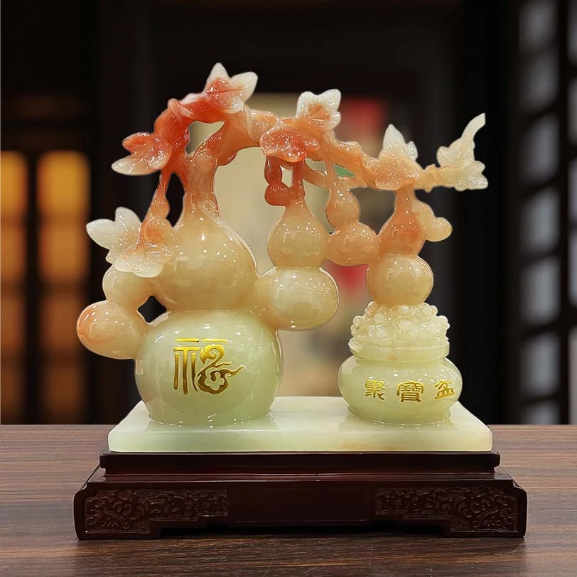 五福临门葫芦摆件居家饰品长34宽12高37.5cm/MT