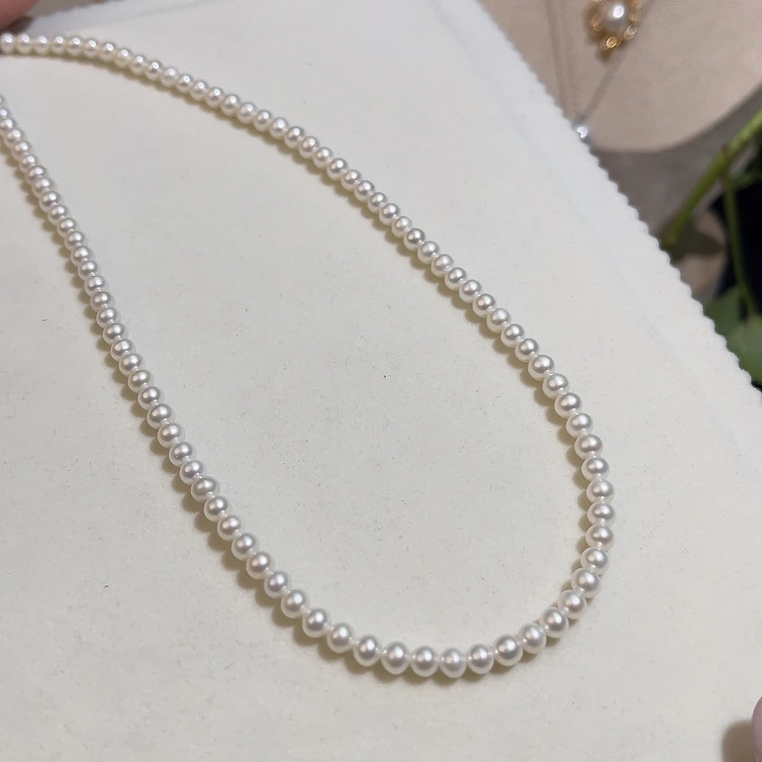 银S925镶嵌颈饰淡水珍珠