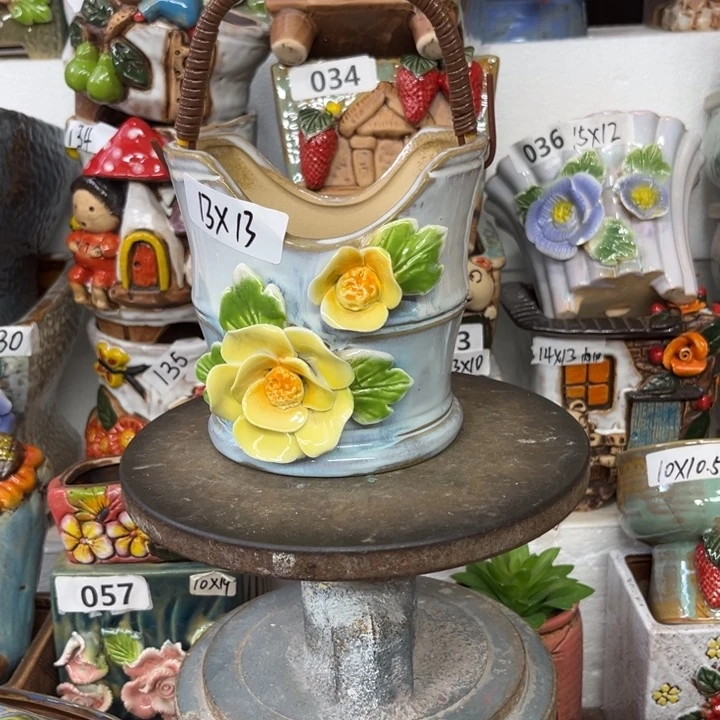 紫砂花盆粗陶材质多肉花盆