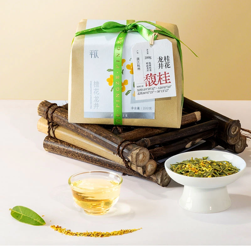 平仄·2025年精选明前龙井原料桂花龙井茶200g