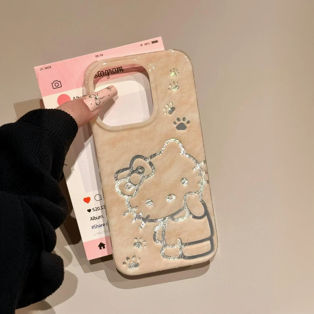 奥菲顿雾霾白镂空kt适用iPhone16冰川15手机壳华为vivo小米oppo套