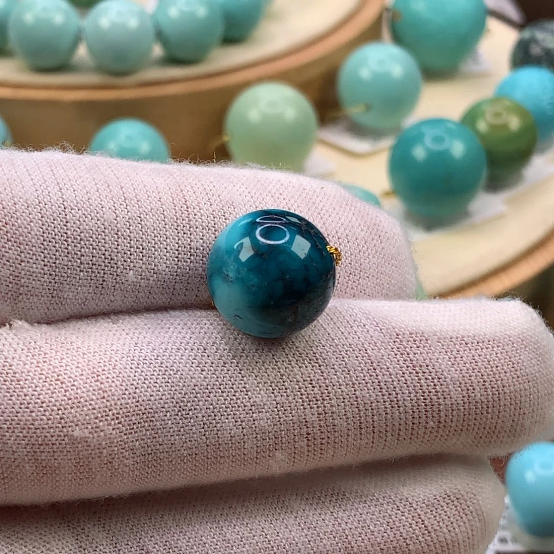 绿松石未镶嵌珠宝奇石14毫米