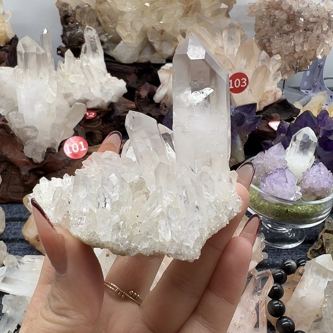水晶珠宝半成品银S925镶嵌