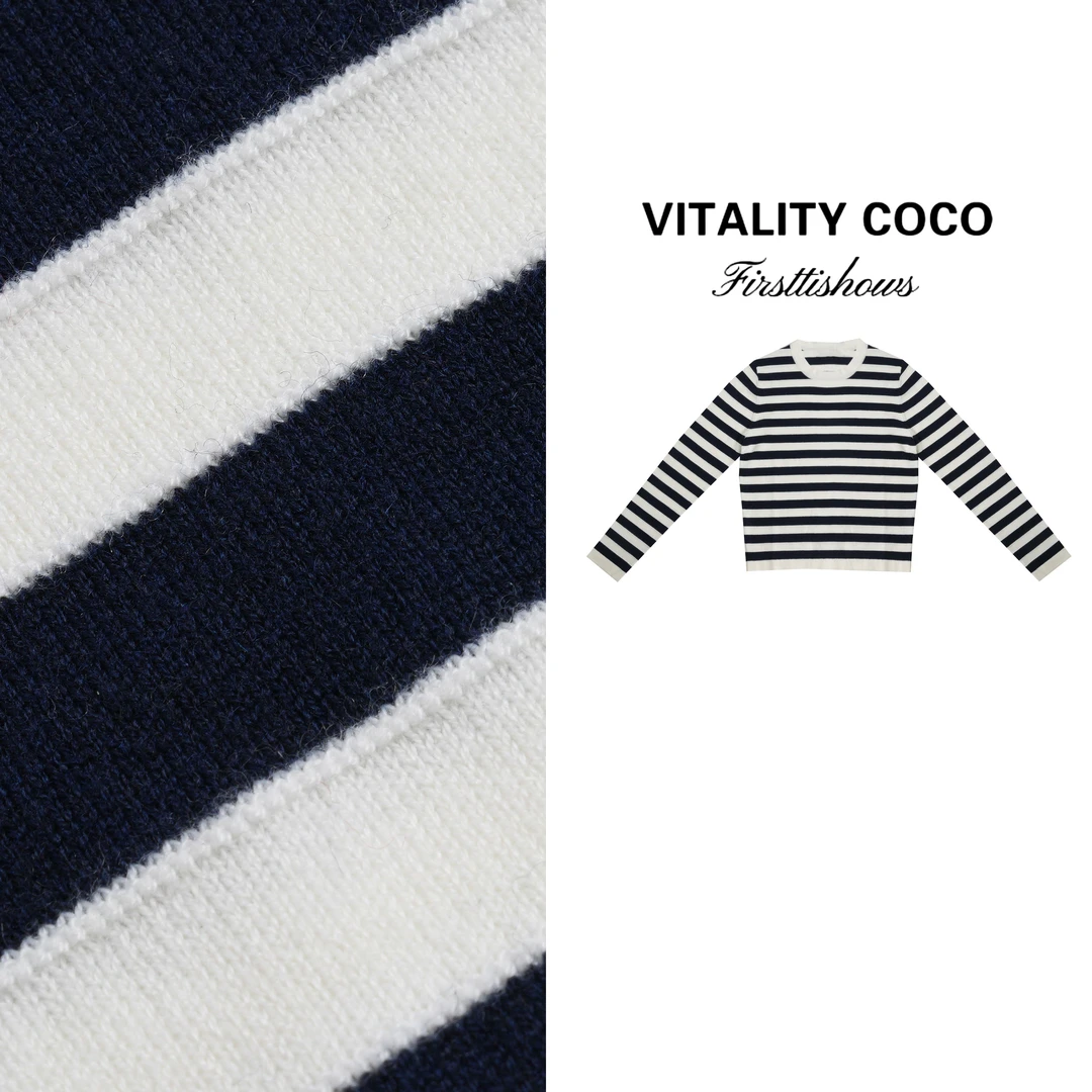 VITALITY COCO·CL系列 羊毛条纹针织衫女款-2777