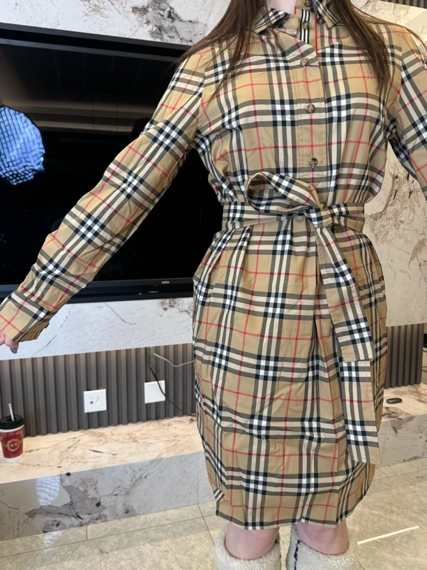 全新未使用 BURBERRY/博柏利 格纹连衣裙