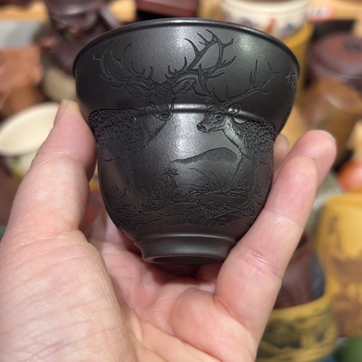 紫砂茶杯宜兴紫砂主人杯