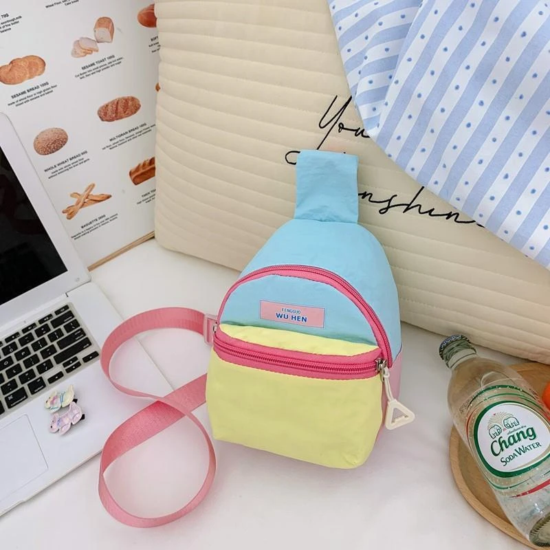 创意迷你手机包包小书包外出撞色斜挎包日韩女百搭潮流多巴胺旅游