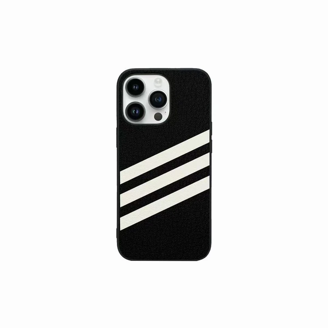 斜方条纹适用苹果15手机壳iPhone13大孔14promax防摔12软11亮面78