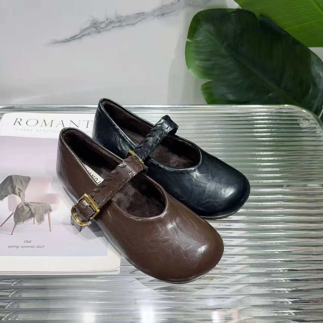 冬休闲款法式女新款百搭软底豆豆鞋单鞋88A277