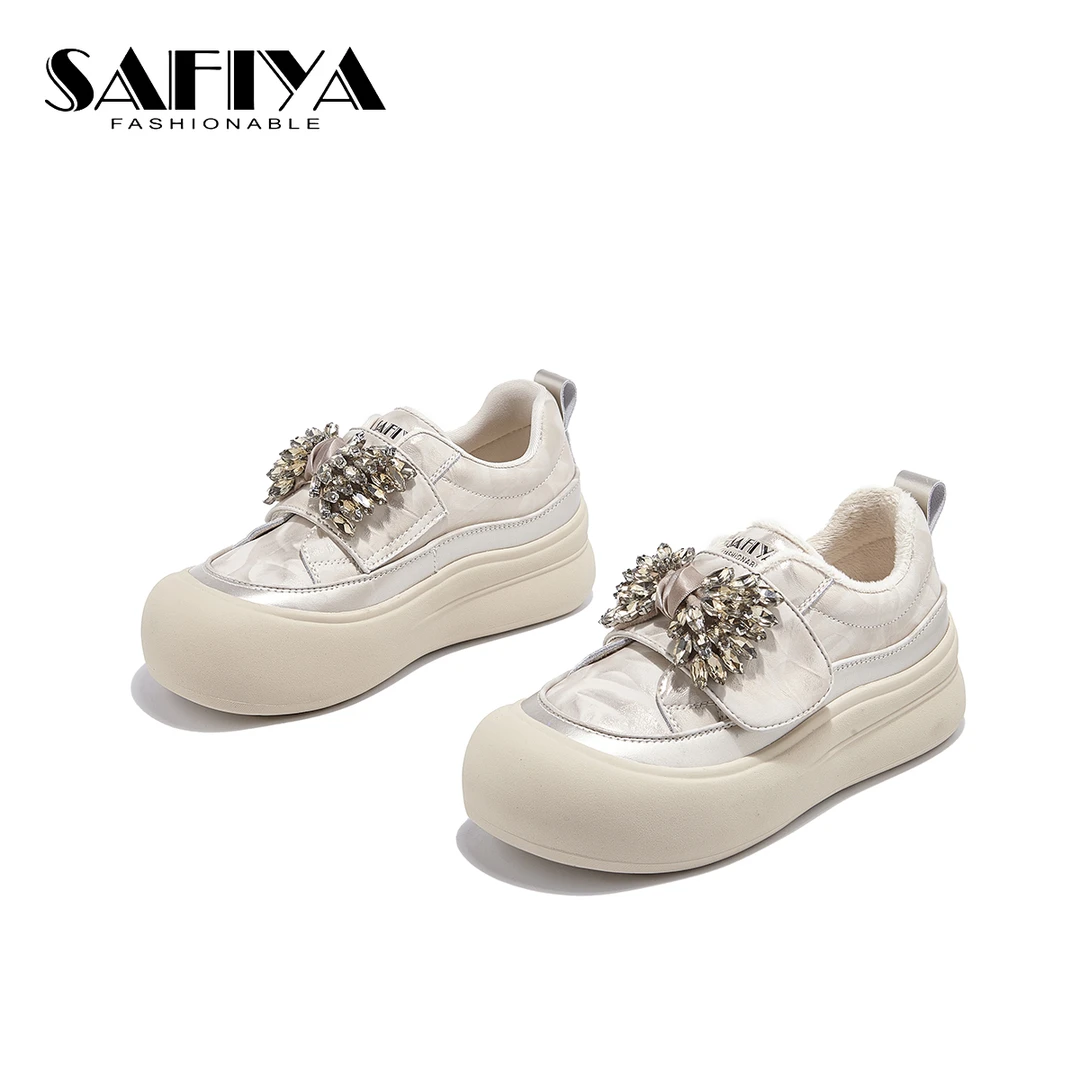 【清货】索菲娅Safiya2025新款时尚水钻百搭休闲小白鞋SFD4112B96